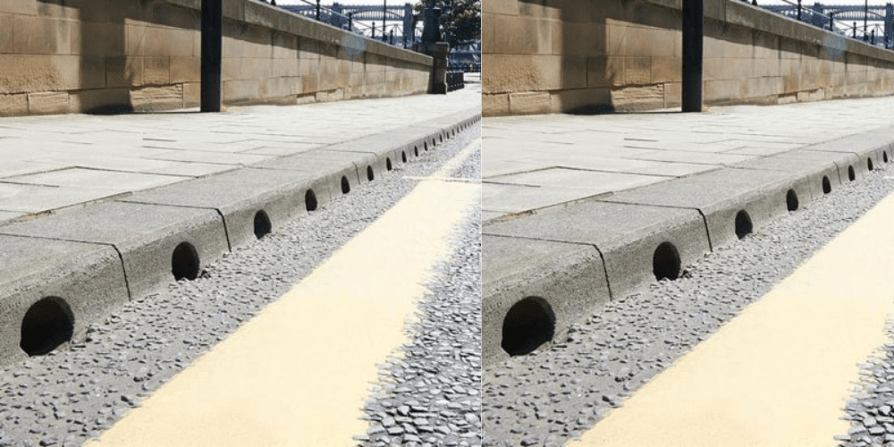 A professionally installed drainage system prevents water wastage